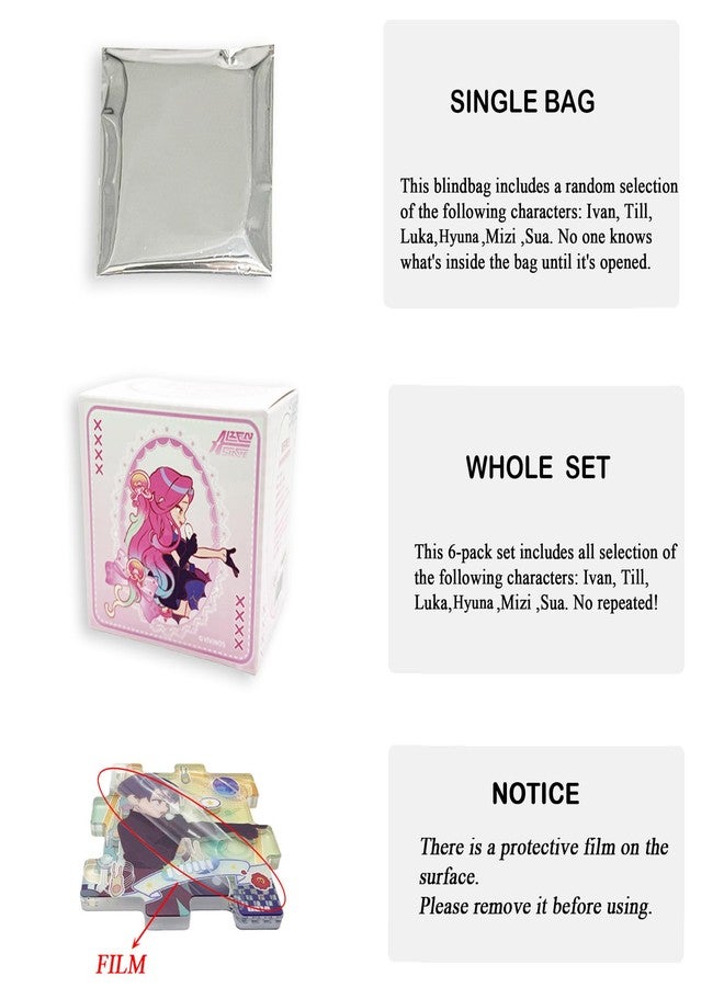 YJacuing Anime Alien Stage Duet Series Mystery Blind Bag Acrylic Keychain, Officially Licensed Puzzle Piece Couple Gift (Single Bag, Contains One Random Character) - Image 2